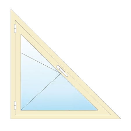 Треугольное окно c поворотной створкой